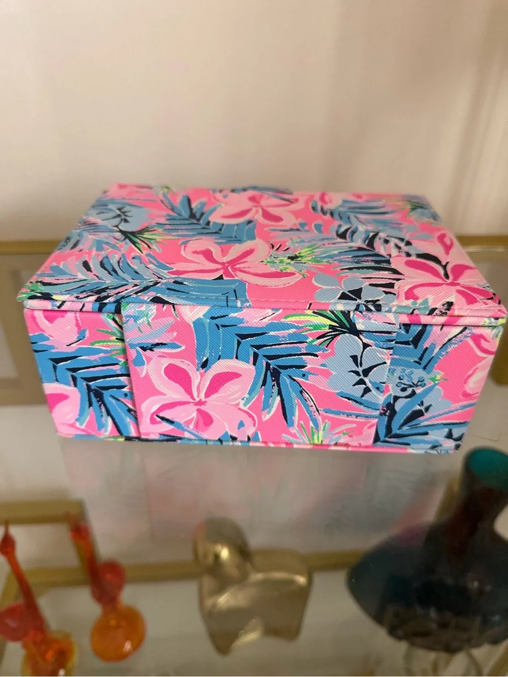 Lilly Pulitzer Cockatoo Pretty in Pink Jewelry Box